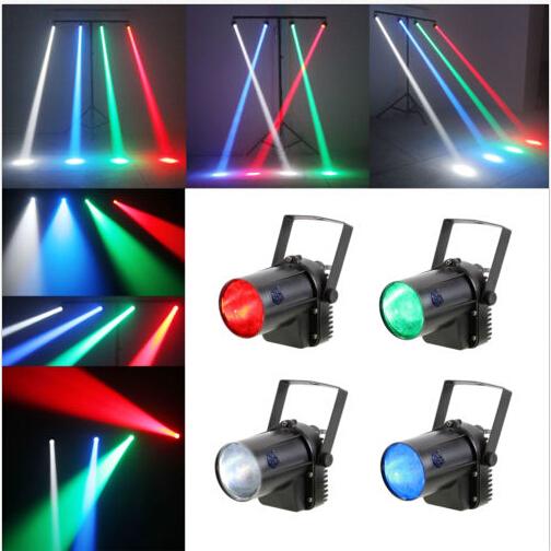 2017 RGBW single color Affect 5W LED Beam Spot Light white/ red/green/blue Party DJ Bar Stage Light Pinspot Lights Effect Projector lamps