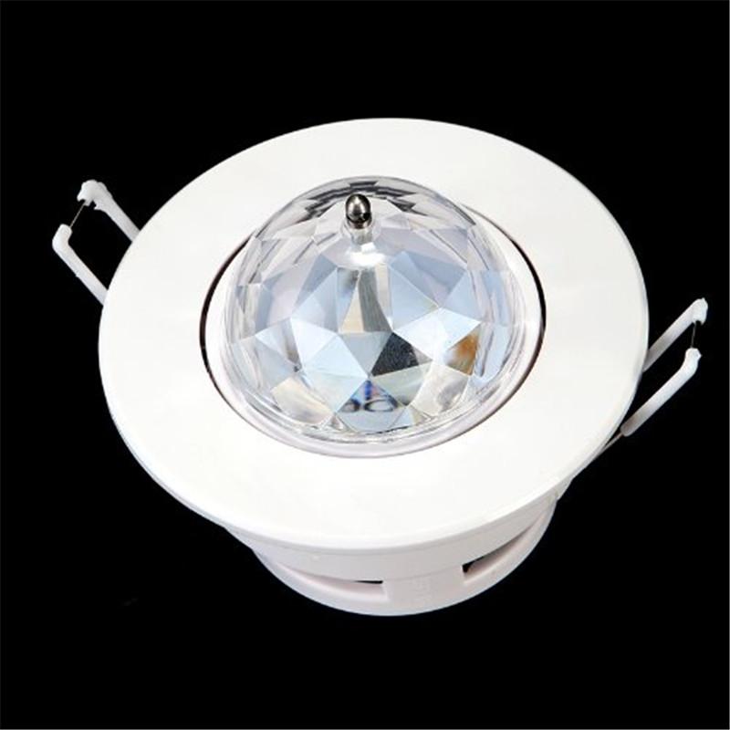 3W Stage Light Full Color RGB LED Effects Light Lamp LED Voice-activated Rotating Ceiling Stage Light DJ Disco Party Stage Lighting LED Lamp