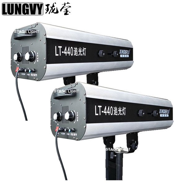 2pcs/lot 440w LED Follow Spot Professional LED Followspot Converging Super Beam Follow Stage Lighting For Wedding Theater Show Decoration