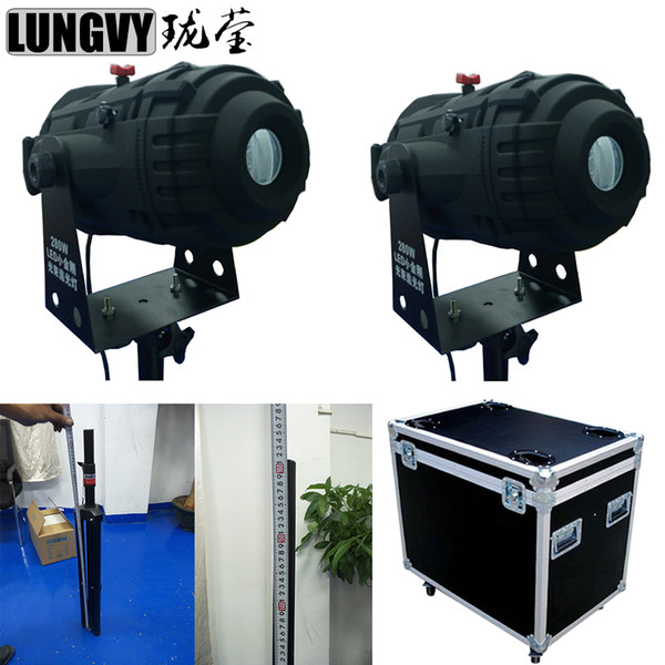 Flightcase Packing 2pcs/lot 100W LED Follow Spot Light With Thick Stick Professional Theater Spotlights For Party Fashion Show