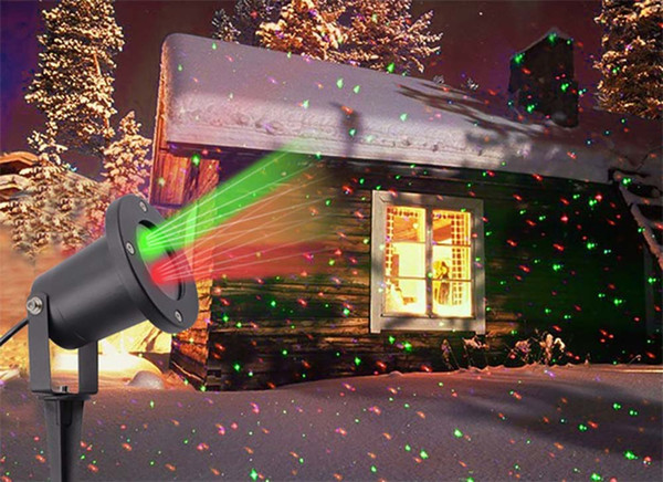 Outdoor Garden Star Spots Laser Projector R&G LED Lamp Christmas Party Lighting US plug