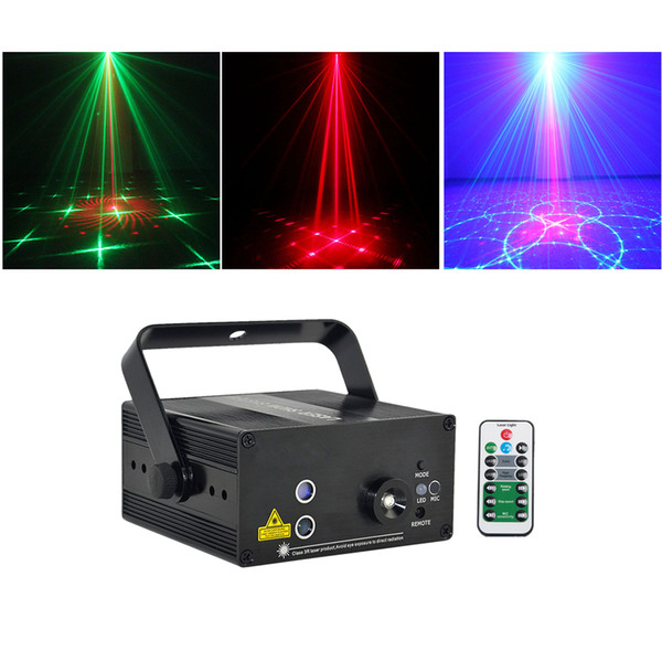 Mini 3Len 24 RG Patterns Laser Projector Stage Equipment Light 3W Blue LED Mixing Effect DJ KTV Show Holiday Laser Stage Lighting L24RG