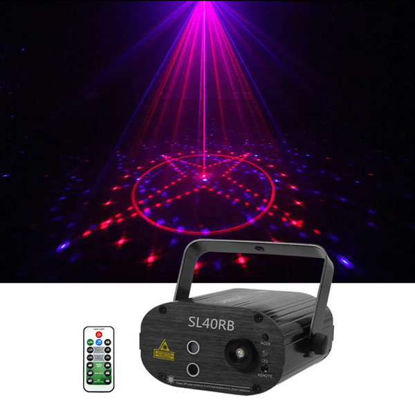 Mini 3 Len 40 RB Red Blue Patterns Projector Stage Equipment Light 3W Blue LED Mixing Effect DJ KTV Show Holiday Laser Stage Lighting SL40RB