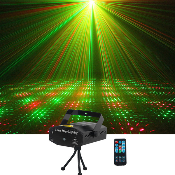 110-240V Mini Red Green Moving Party Laser led Stage Light Remote Control Twinkle With Tripod Lights for Disco DJ Home Gig Party KTV Gift