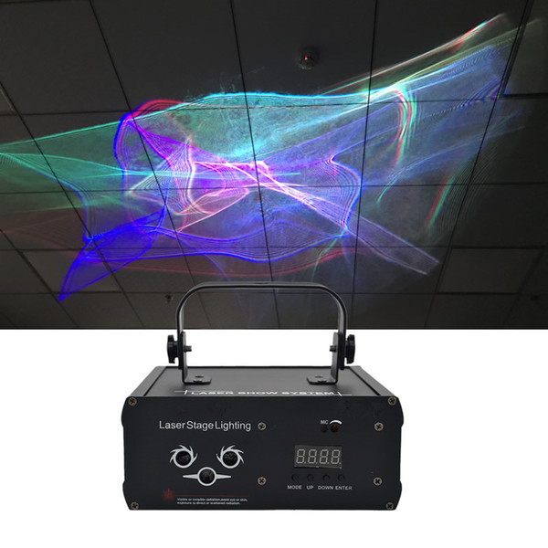 Mini DMX RGB Full Color Hypnotic Aurora DJ Laser Light Home Gig Party Background Stage Lighting Effect DJ-518W