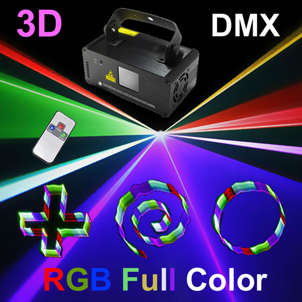 Mini RGB Red Green Blue 3D DMX 512 Remote Sound Projector Stage Equipment Light DJ KTV Show Holiday Laser Lighting TDM-RGB400