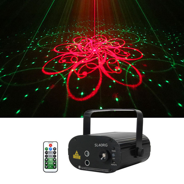 Mini 3Len 40 RG Patterns Laser Projector Stage Equipment Light 3W Blue LED Mixing Effect DJ KTV Show Holiday Laser Stage Lighting SL40RG