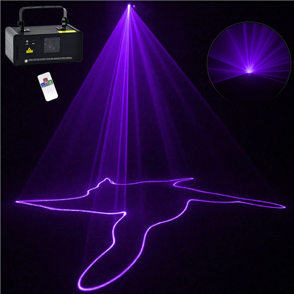 Mini Purple DMX 512 Remote Sound Projector Stage Equipment Light DJ KTV Show Holiday Laser Lighting DM-V150