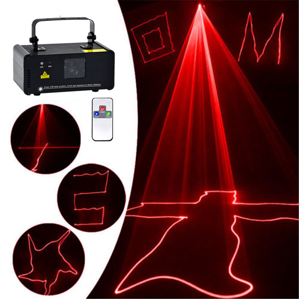 Mini 200MW Red DMX 512 Remote Sound Projector Stage Equipment Light DJ KTV Show Holiday Laser Lighting DM-R200