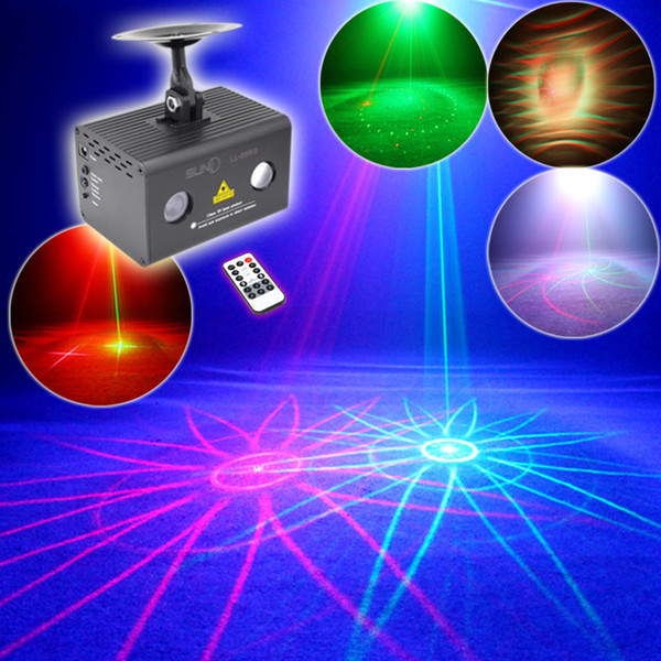 Mini 8 RG Red Green Patterns Projector Stage Equipment Light 3W RGB LED Mixing Aurora Effect DJ KTV Show Holiday Laser Lighting LL-08RG