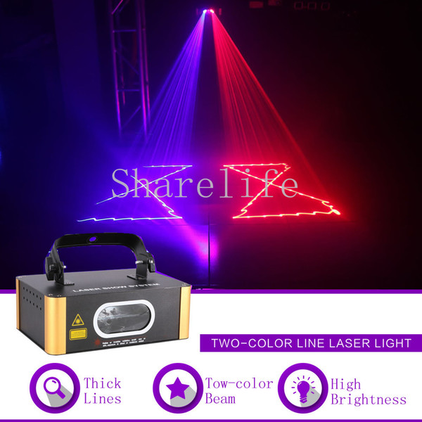 Sharelife Mini 1 Len Red Blue RB Beam DMX Laser Projector Light Home Gig Party Show Professional Stage Effect DJ Lighting 504RB