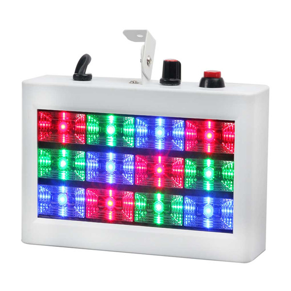 AUCD Mini 12 LED Sound Actived Strobe Light RGB Color Flash Light Stroboscope Disco for Club Party Stage Lighting Effect XMT-S12