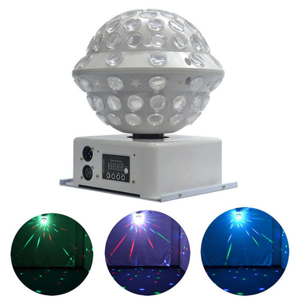 AUCD 360 Degree AUTO Rotated DMX 512 RGB Full Color LED Crystal Light Big Magic Ball Disco DJ KTV Party Home Stage Lighting MB-2