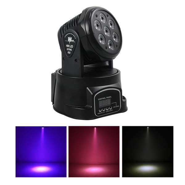 AUCD Mini 4 In 1 RGBW Leds 7 LED DMX Moving Head Light KTV Bar Stage Lighting Wedding Performance Spotlight Dyed Par Light LE-7LED