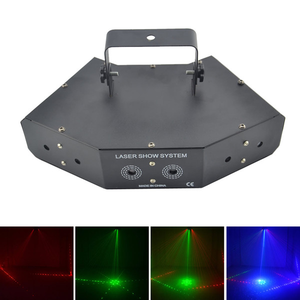 AUCD 6 Heads 7CH DMX Red Green Blue RGB Full Color Beam 16 Patterns Laser Light Home Party DJ Stage Lighting Z6F16