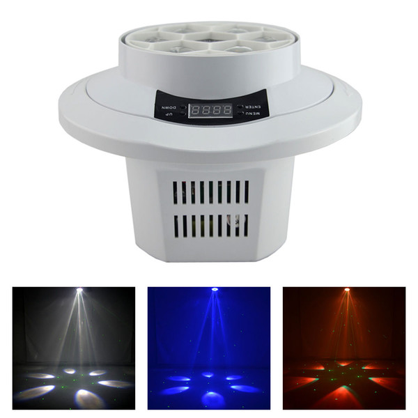 AUCD 6 Lens 60W RGBW LED Mixed Green Laser Dots Rotating Projector DMX Stage Lighting Moving DJ Disco Party Home KTV Lights LE-6EG