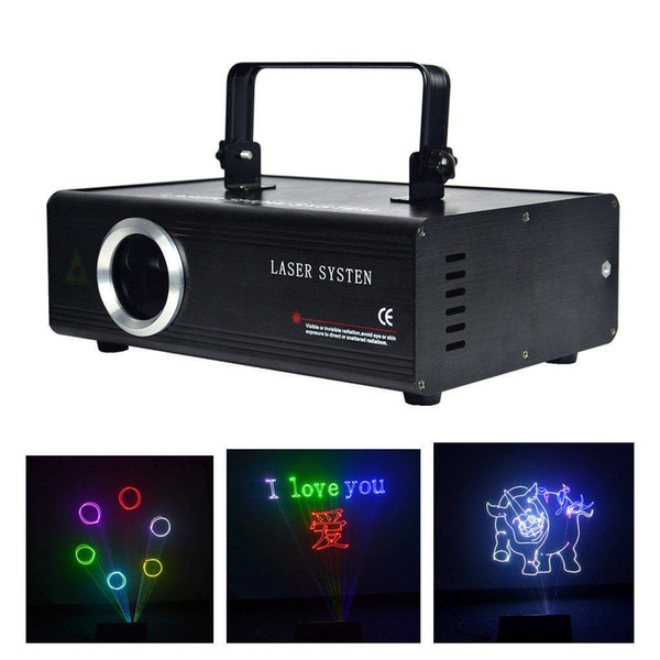 AUCD RGB 500mW 1W SD Program Card ILDA Laser Lights 24CH DMX Kaleidoscope Animation Scan Projector DJ Show Stage Lighting DA-F500 F1000