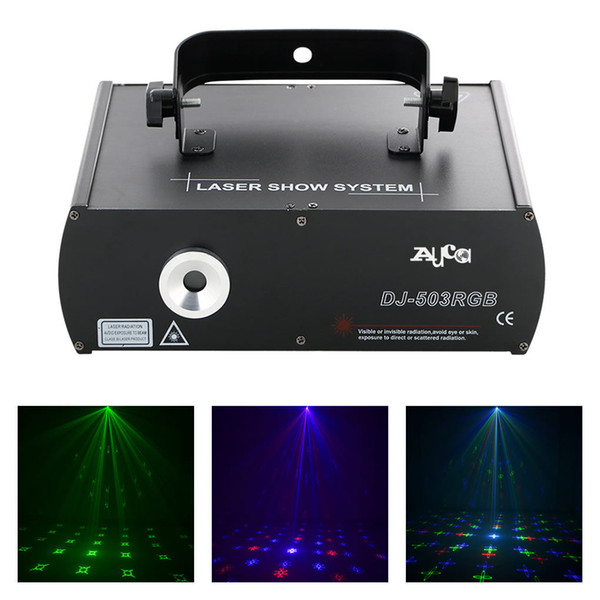 AUCD 500mW RGB Grating Animation Laser Program Source DMX Projector Stage Lighting PRO DJ Party Show KTV Scanner Light DJ-503RGB