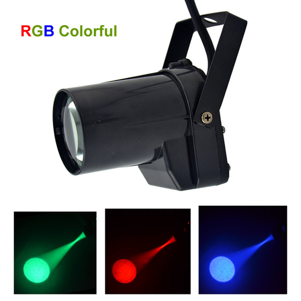 AUCD Mini Portable 5W Red Blue Green LED Pinspot Light Strong Spotlights Beam Landscape Lamp DJ Party Show Stage Lighting LE-M01-RGB