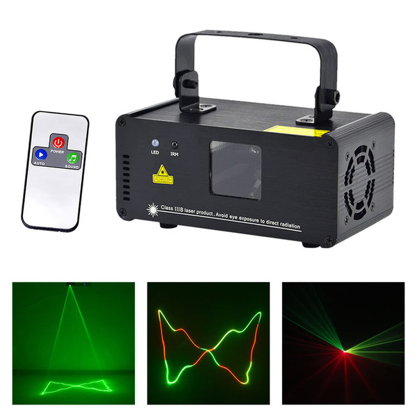 AUCD IR Remote 200mW RGY Laser Stage Lighting 8 CH DMX 512 PRO Scanner DJ Party KTV Show Projector Equipment Light DM-RGY200