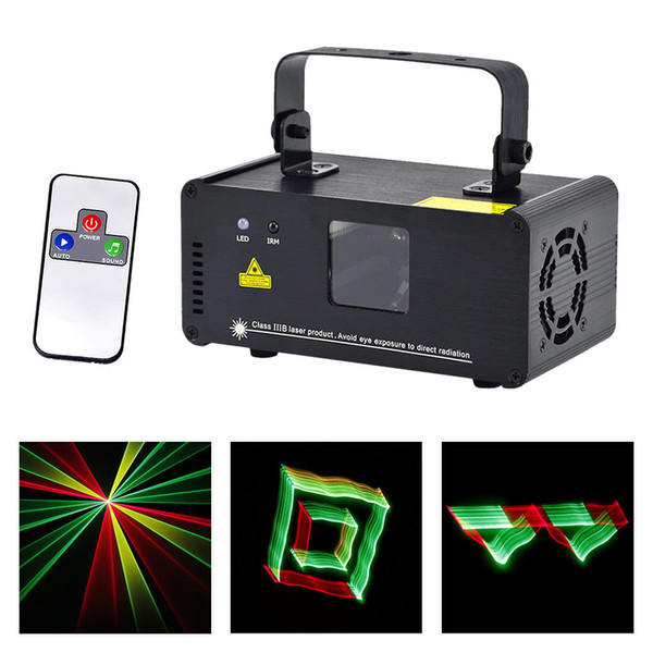 AUCD 3D Effect 8 CH DMX 512 Mini IR Remote 250mW RGY Laser DPSS Scanner Lights DJ Show LED Projector Stage Lighting TDM-RGY250