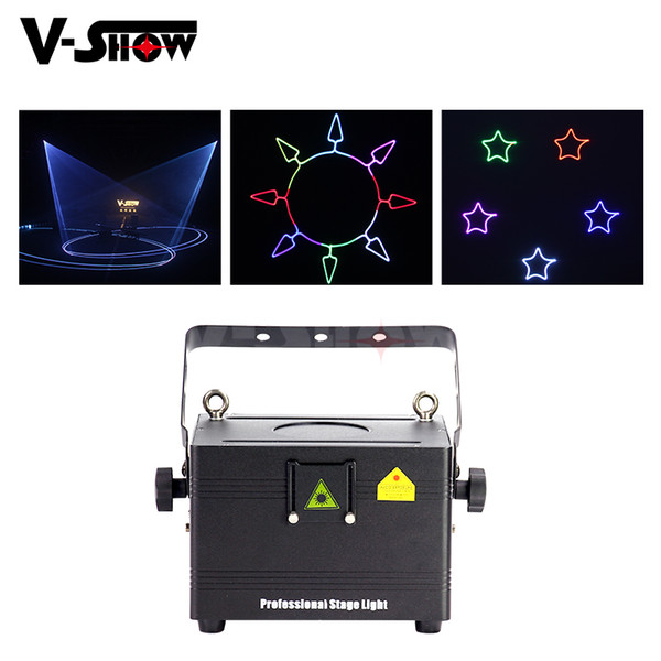 Vshow New design Animation 2W RGB Laser Stage Light Programmable Projector Led Dmx Dj Light For Disco Bar Nightclu