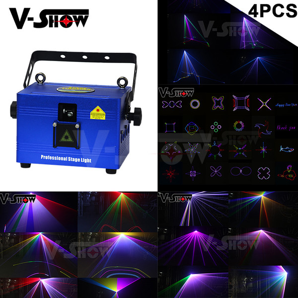 Vshow 1W RGB Laser Projector Stage Equipment Light RGB LED Mixing Effect DJ KTV Show Christmas Party Laser Stage Lighting