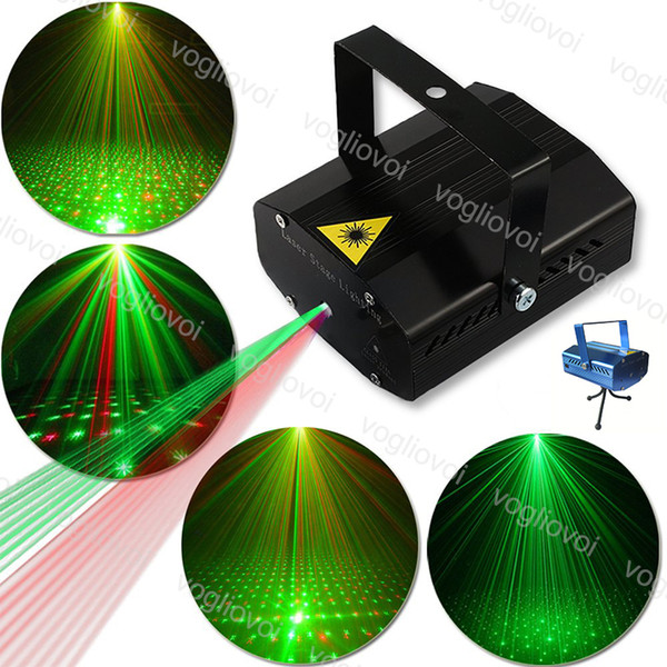 LED Outdoor Laser Lights Stage Lighting LED Light Mini 150MW Laser Stage Lights Green & Red LED DJ Party Stage Light Black Lights DHL