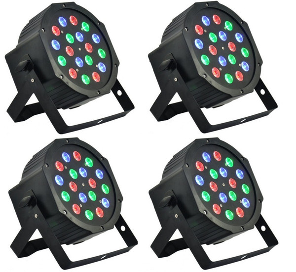 Led stage light 18x3W 54W 6 Channel RGB Led Flat Par Lighting for Club DJ Stage Party KTV Disco DMX 512 Control Led Effect