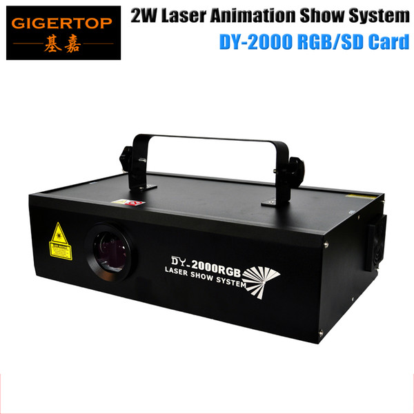 2W RGB Full Color Animation Laser Light,With SD Card,Professional Laser Light Hi-Quality 90V-240V,With Sound&DMX512 Laser Light