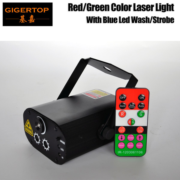 Gigertop TP-E37 Stage Effect Laser Light Moving 12 Pattern Static Sky Stars Projector Light with Blue Color 9W Led Wash/Strobe