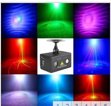 AC110V~240V RGB 8 Patterns mini dream stage lighting Projector with Voice-control and remote control KTV DJ Disco Stage Light