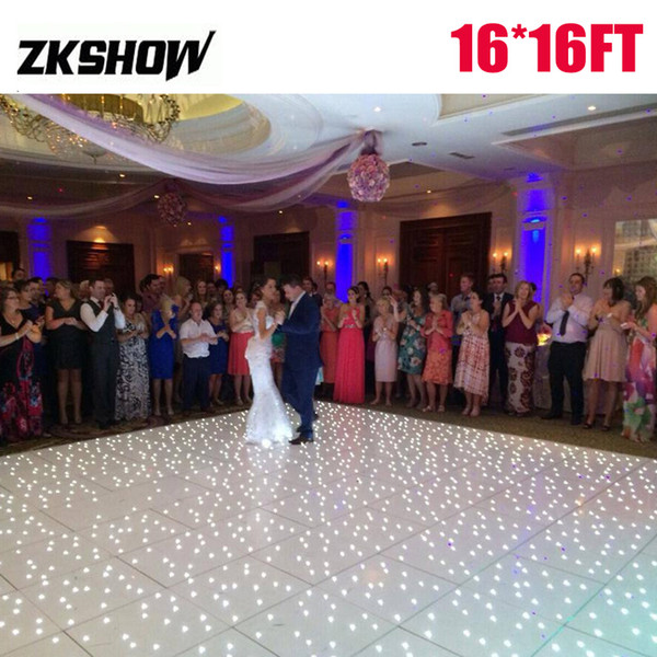 Luces Disco 16*16ft White Twinkling Starlite LED Wedding Dance Floor Wireless DMX DJ Disco Party Stage Lighting Equipment 110V Free Shipping