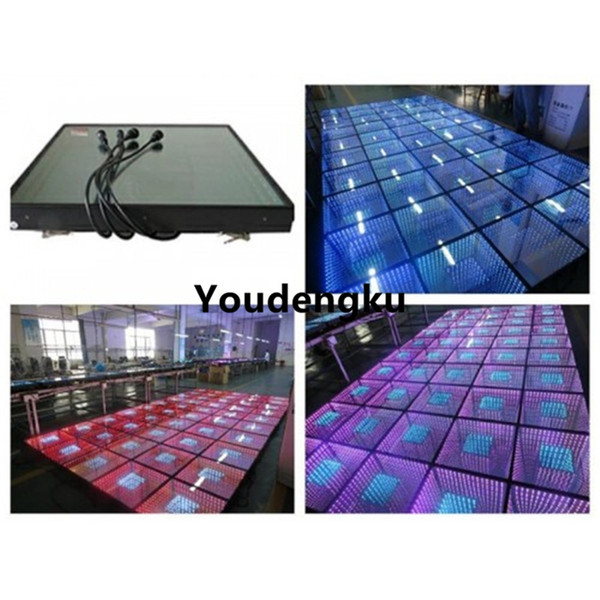 Free shipping party led dance floor dj light dancing floor LED RGB mirror infinite wedding dj dance floor