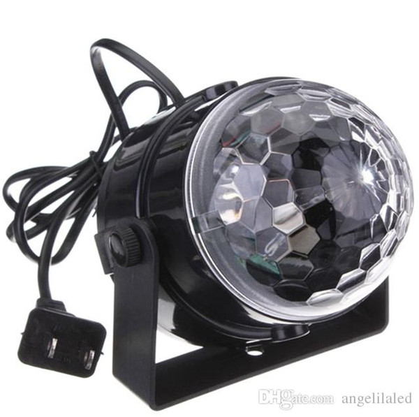 Mini RGB LED Crystal Magic Ball Stage Effect Lighting Lamp Party Disco Club DJ Bar KTV Light Show 100-240V