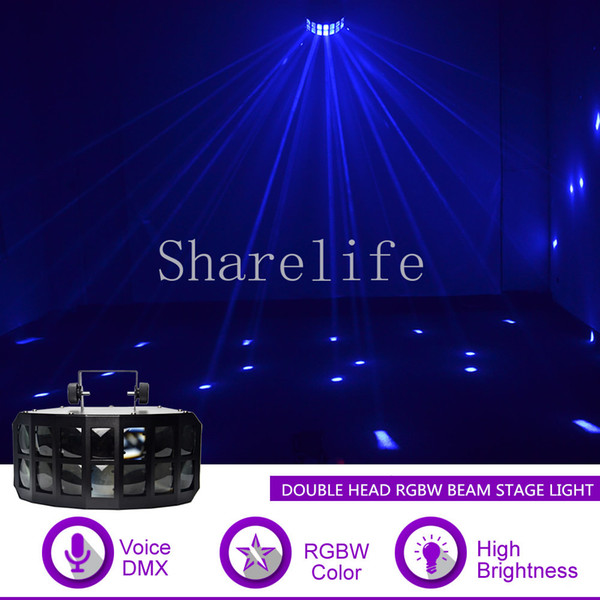 Sharelife Double RGBW LED Beam Lamp DMX Sound for KTV Club Bar DJ Light Home Gig Party Show Stage Lighting Effect X-DB