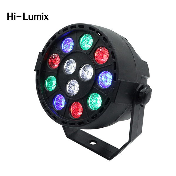 Hi-Lumix 15W Sound Activated LED Par Light Spotlights 12 led RGBW color change DMX 8CH Stage Lighting Wedding Party KTV Disco