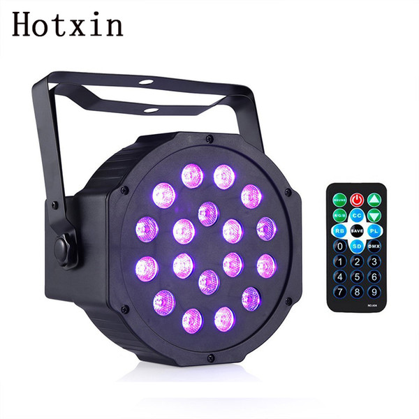 UV 18 LED Stage Lights Auto Sound Active DMX512 Master-slave Violet Led Laser Projection Lighting Party Club Disco par Light