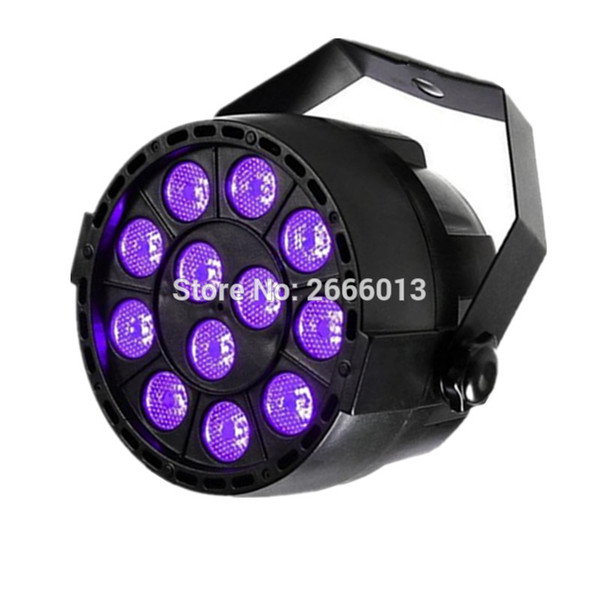 12x3W purple Led Stage Flat Par Light With DMX512 for disco DJ projector machine Party Decoration Violet PAR LED effect light