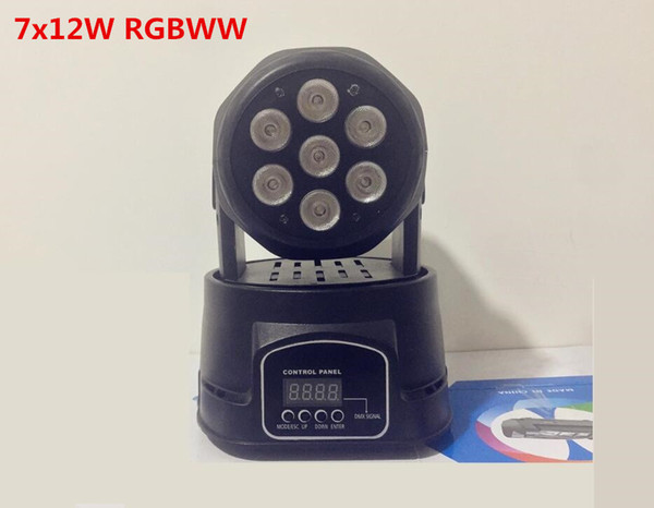 led wash moving head light 7x12w rgbw warm white 4in1 leds beam light advanced DMX 9/14 channels dj band lights