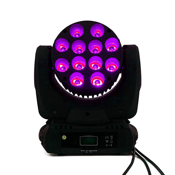 SHEHDS LED Beam moving Head Light 12x12w rgbw 4in1 Quad LED Lamp Advanced 9/16 DMX Channels For Professional Stage DJ Disco