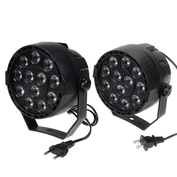 US/EU Plug 12 LED RGB LED Light DMX Color Mixing 8CH Can Background Lamp DJ Club Bar Professional PAR Light