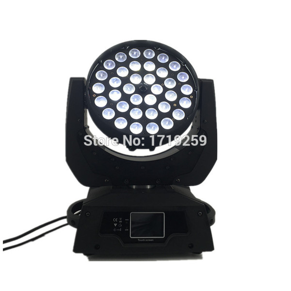 2 pcs/lot LED Zoom Wash 36x12W RGBW Color DMX Stage Touch Screen ,LED Moving Head Wash Light with 16 DMX Channels