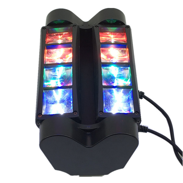 High quality 8pcs Mini Led Spider Light DMX512 LED Moving Head Light led Beam club dj disco lighting KTV lamps RGBW Beam