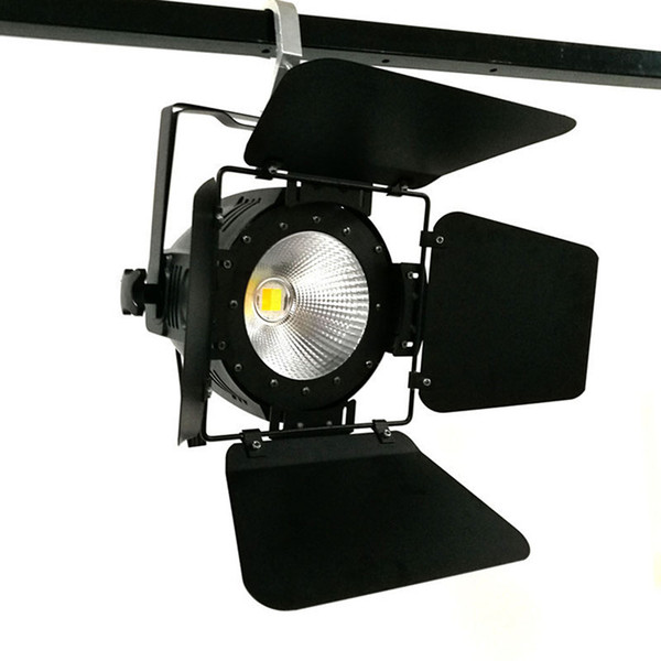 LED Par Light COB 100W with Barn Doors High Power Aluminium cool white and warm white Wash Strobe Effect Stage Lighting