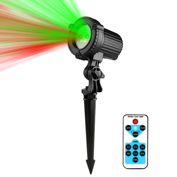 Outdoor Garden Star Projector light Christmas Laser Projector IP44 Waterproof IR Remote Control Show Red Green Laser Lights RG