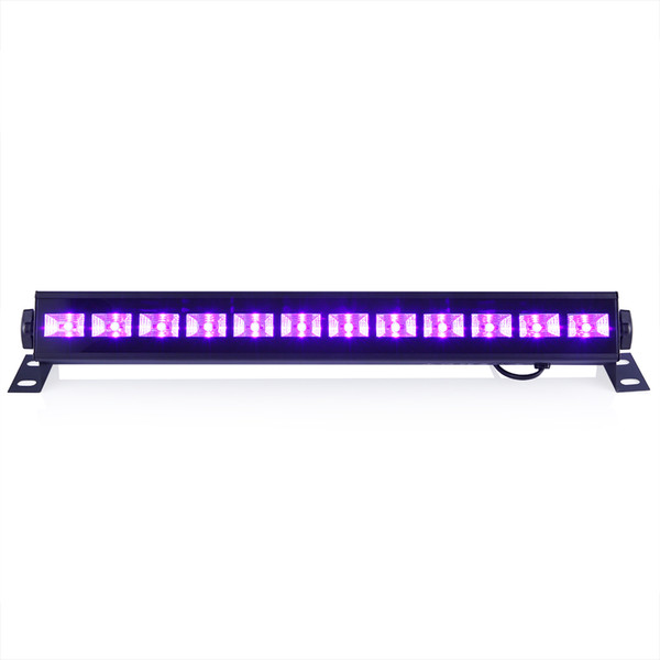 Gledto UV LED Bar Black Light 12LEDx3W 36W Blacklights for Halloween Glow Party Hotel Club, DJ Blacklight Dorm Party Black Color