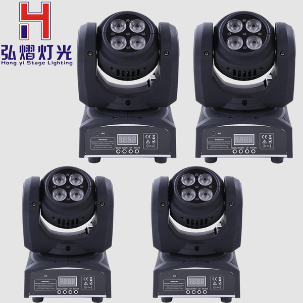 (4pcs/lot) moving head double faces 4x10w led wash moving head lights+1x10W Osram LED beam moving head led with remote control