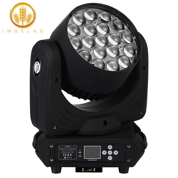 IMRELAX High Quality 19*15W Osram RGBW 4in1 LED Moving Head Light Perfect Zoom Wash Moving Head DMX DJ Stage Disco Light