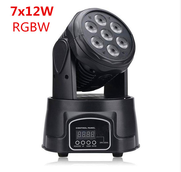 America CREE LED led wash mini moving head light 7x12w rgbw 4in1 leds advanced DMX 9/14 channels dj band lights